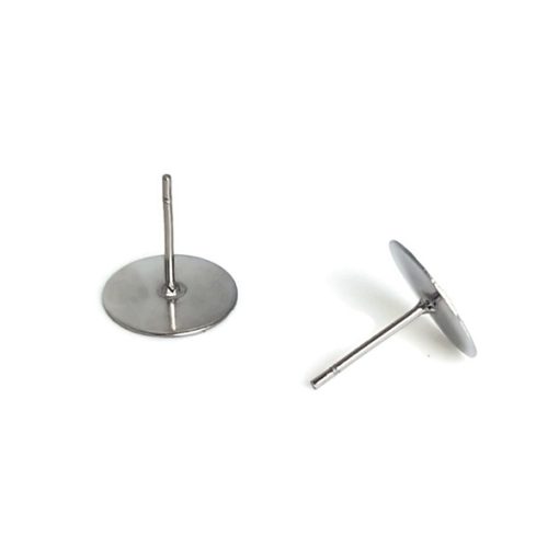 Stainless Steel 10 Flat Pad, 10mm Post Earring Studs 100 pk.2